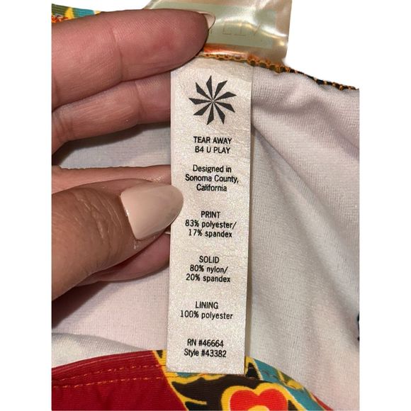 NWOT Side Tie Paisley Athleta Bikini Bottom Medium - Picture 5 of 7